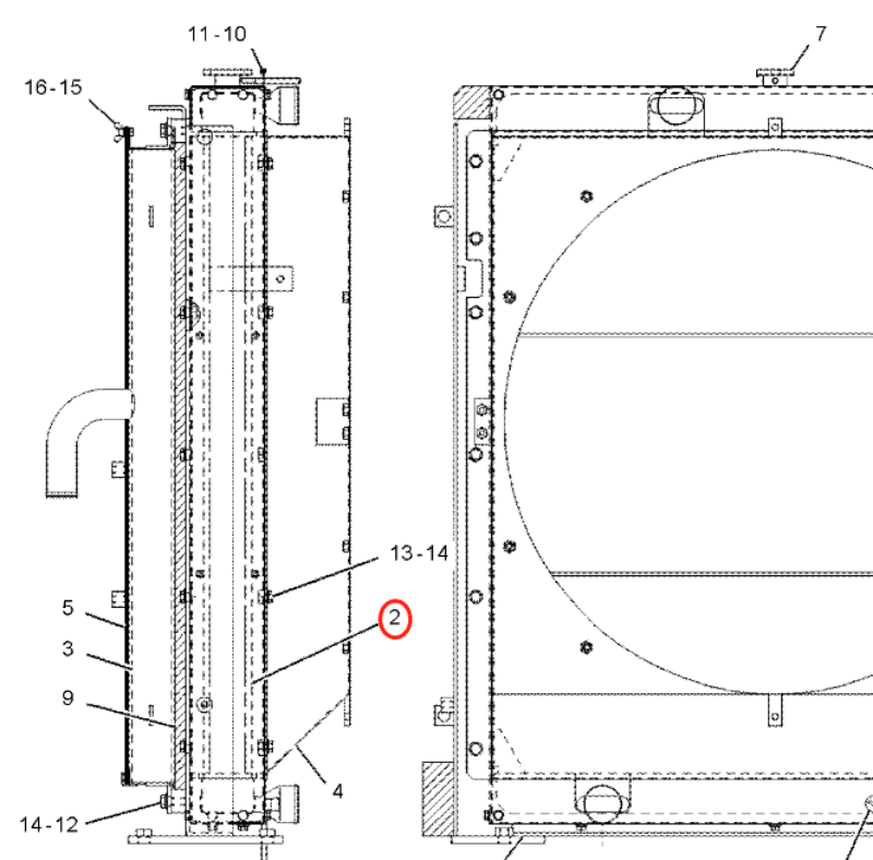 Hydraulic Radiator 1470448 147 - 0448 Fits for Caterpillar CAT Excavator E330B - Fab Heavy Parts