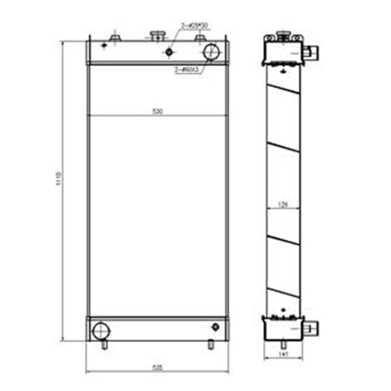 Hydraulic Radiator 14X - 03 - 35111 Fits for Komatsu D65WX - 15E0 65EX - 15E0 D65PX - 15E0 Bulldozers - Fab Heavy Parts