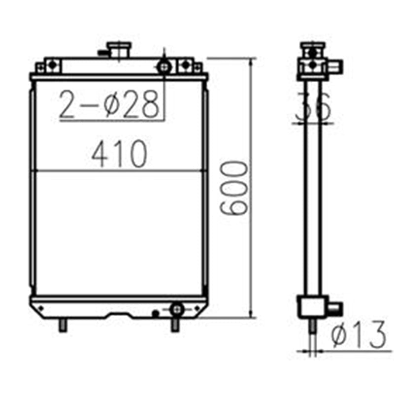 Hydraulic Radiator 210 - 1295 2101295 2478437 247 - 8437 Fits for Caterpillar CAT Excavator 304 304CR - Fab Heavy Parts