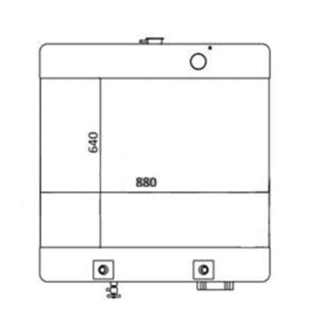 Hydraulic Radiator 23A - 03 - 11641 Fits for Komatsu GD661A - 1 Grader - Fab Heavy Parts