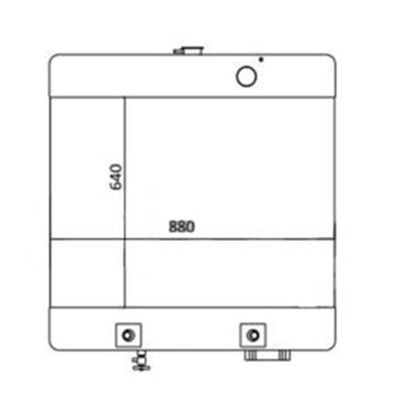 Hydraulic Radiator 23A - 03 - 11641 Fits for Komatsu GD661A - 1 Grader - Fab Heavy Parts