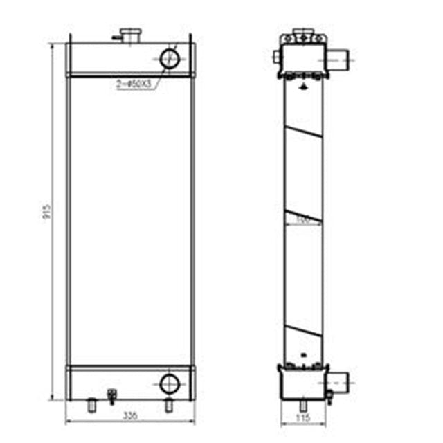 Hydraulic Radiator 419 - 03 - 31102 Fits for Komatsu Wheel Loader WA320 - 5 - Fab Heavy Parts