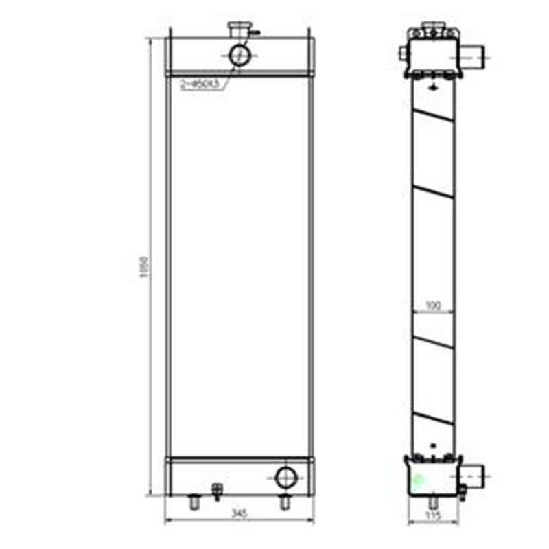 Hydraulic Radiator 419 - 03 - 49110 Fits for Komatsu Wheel Loader WA320 - 6 - Fab Heavy Parts