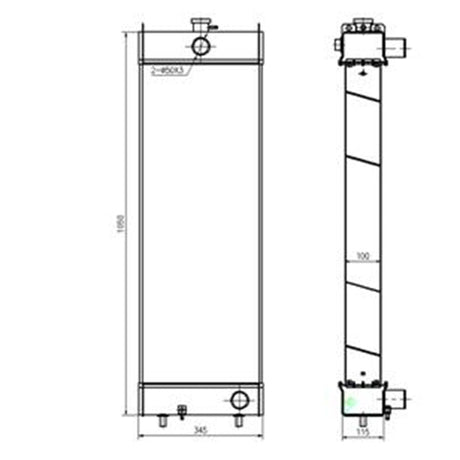 Hydraulic Radiator 419 - 03 - 49110 Fits for Komatsu Wheel Loader WA320 - 6 - Fab Heavy Parts