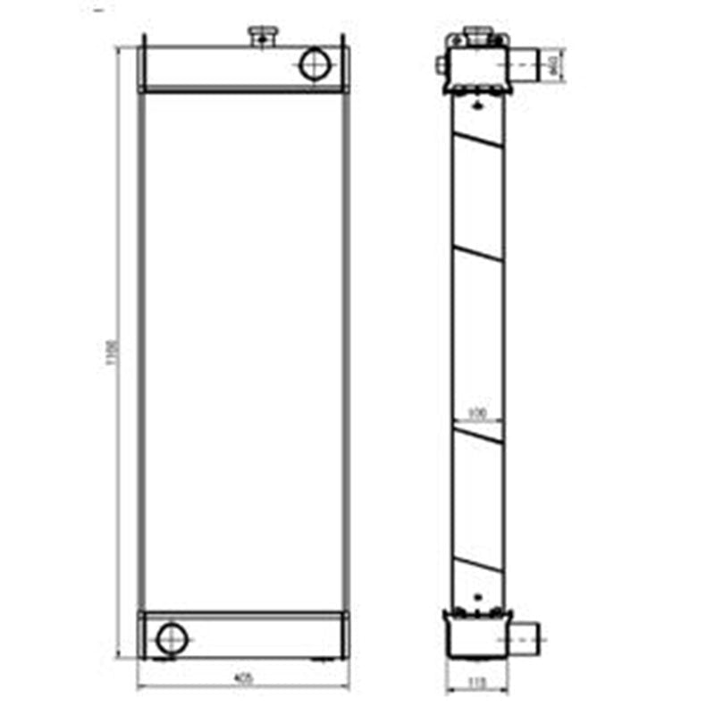 Hydraulic Radiator 423 - 03 - 41310 Fits for Komatsu Wheel Loader WA380 - 6 - Fab Heavy Parts