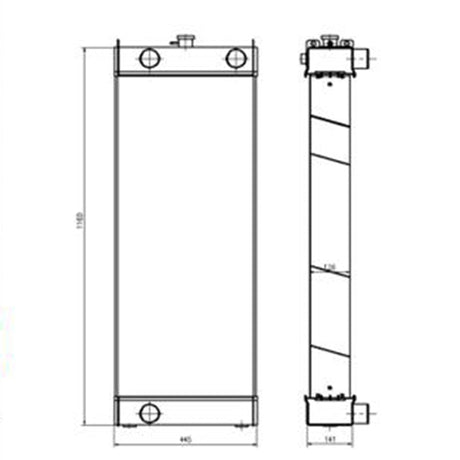Hydraulic Radiator 423 - 03 - 51110 Fits for Komatsu WA380 - 7 Wheel Loader - Fab Heavy Parts