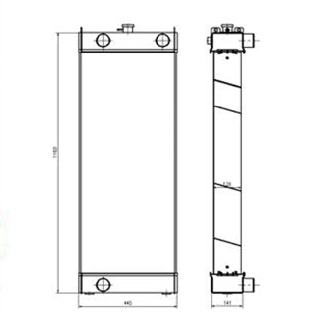 Hydraulic Radiator 423 - 03 - 51110 Fits for Komatsu WA380 - 7 Wheel Loader - Fab Heavy Parts
