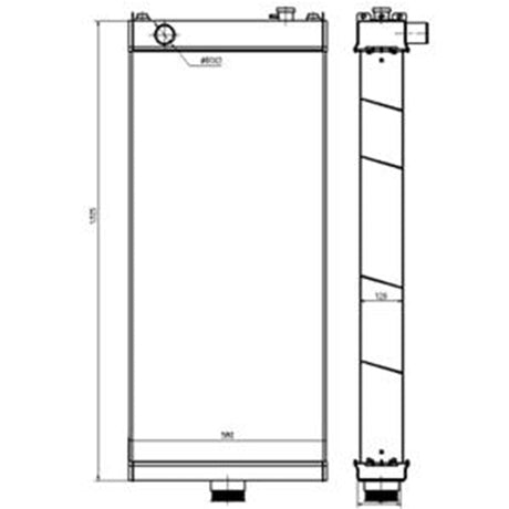 Hydraulic Radiator 425 - 03 - 42210 Fits for Komatsu Wheel Loader WA500 - 7 - Fab Heavy Parts