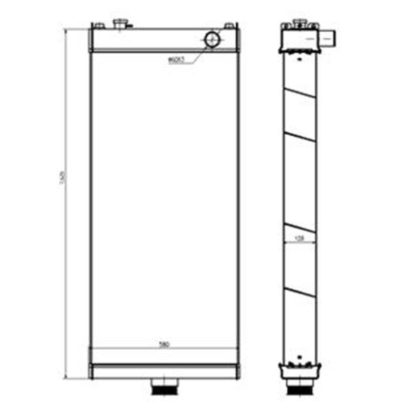 Hydraulic Radiator 425 - 03 - 42220 Fits for Komatsu Wheel Loader WA500 - 7 - Fab Heavy Parts