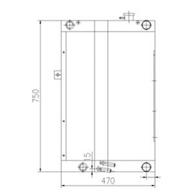 Hydraulic Radiator 42N - 03 - 11872 Fits for Komatsu WB93R - 5E0 WA97R - 5E0 Loader - Fab Heavy Parts