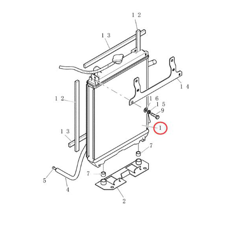 Hydraulic Radiator 72281456 72281457 for Kobelco Excavator SK20SR - 3 SK27SR - 3 - Fab Heavy Parts