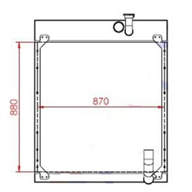Hydraulic Radiator 7C2099 7C - 2099 7C2098 7C - 2098 Fits for Caterpillar CAT 140H 120H 135H 160H 12H - Fab Heavy Parts