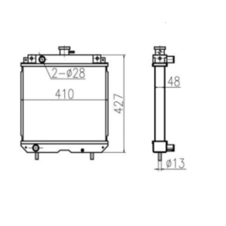 Hydraulic Radiator Assembly 52420 - 2599 - 2 5242025992 for Kubota Combine Cutting Blade R1 - 211 - Fab Heavy Parts