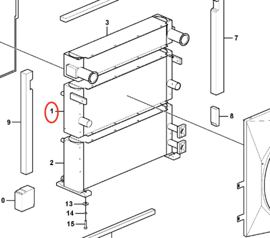 Hydraulic Radiator Core 14548409 14573686 for Volvo Excavator EC210C - Fab Heavy Parts