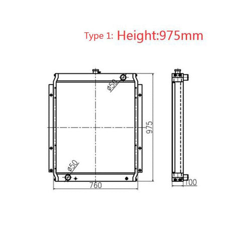 Hydraulic Radiator Core Assembly 20Y - 03 - 21710 Fits for Komatsu Engine 6D95 6D102 Excavator PC200 - 6 PC240 - 6 PC220 - 6 - Fab Heavy Parts