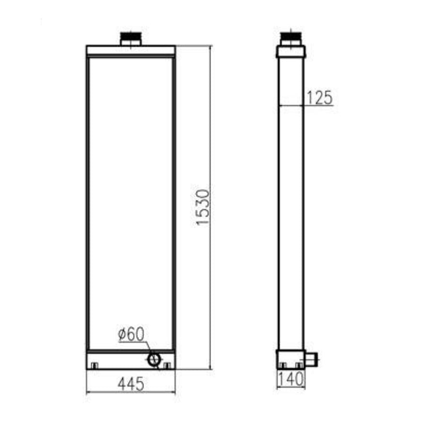 Hydraulic Radiator Core Assembly 561 - 03 - 81642 561 - 03 - 81641 Fits For Komatsu Dump Truck HD785 - 7 - Fab Heavy Parts