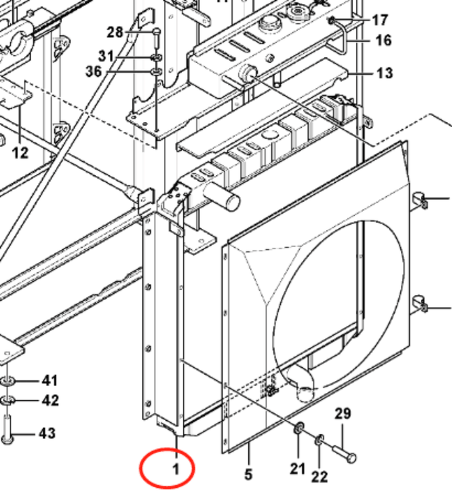 Hydraulic Radiator Core VOE 14505916 for Volvo Excavator EC210B - Fab Heavy Parts