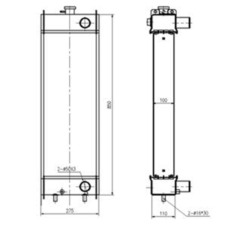 Hydraulic Radiator Fits for Komatsu Wheel Loader WR12 - 5 - Fab Heavy Parts