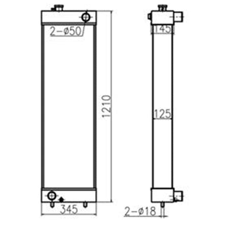 Hydraulic Radiator K9001934 202 - 00151B for Doosan Excavator DX420 DX480 DX520 - Fab Heavy Parts