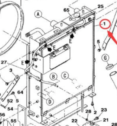 Hydraulic Radiator KNH10450 Fits for CASE Crawler Excavator CX130B CX160B - Fab Heavy Parts