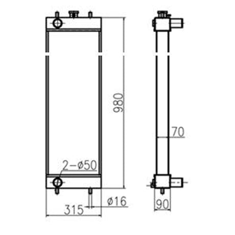 Hydraulic Radiator KNH10450 for Sumitomo Excavator SH130 - 5 - Fab Heavy Parts