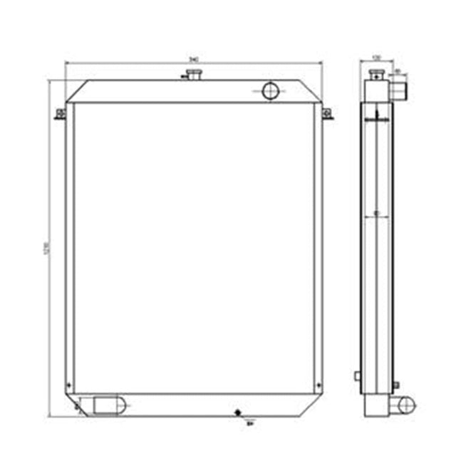 Hydraulic Radiator LC05P00010S001 for Kobelco Excavator SK460 - 6E SK300 - 6E - Fab Heavy Parts