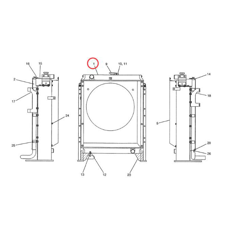 Hydraulic Radiator YB05P00001S001 for New Holland Excavator E200SR E200SRLC - Fab Heavy Parts
