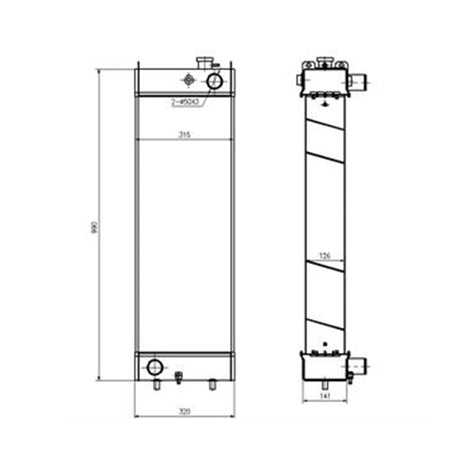 Hydraulic Radiator YN05P000585001 for Kobelco Excavator SK200 - 8 - Fab Heavy Parts