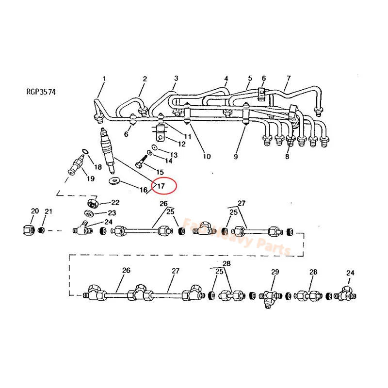 Fuel Injector RE30159 SE500349 SE501135 Fits for John Deere 750C 792DLC 892 770B 644E 644G 540E 540G