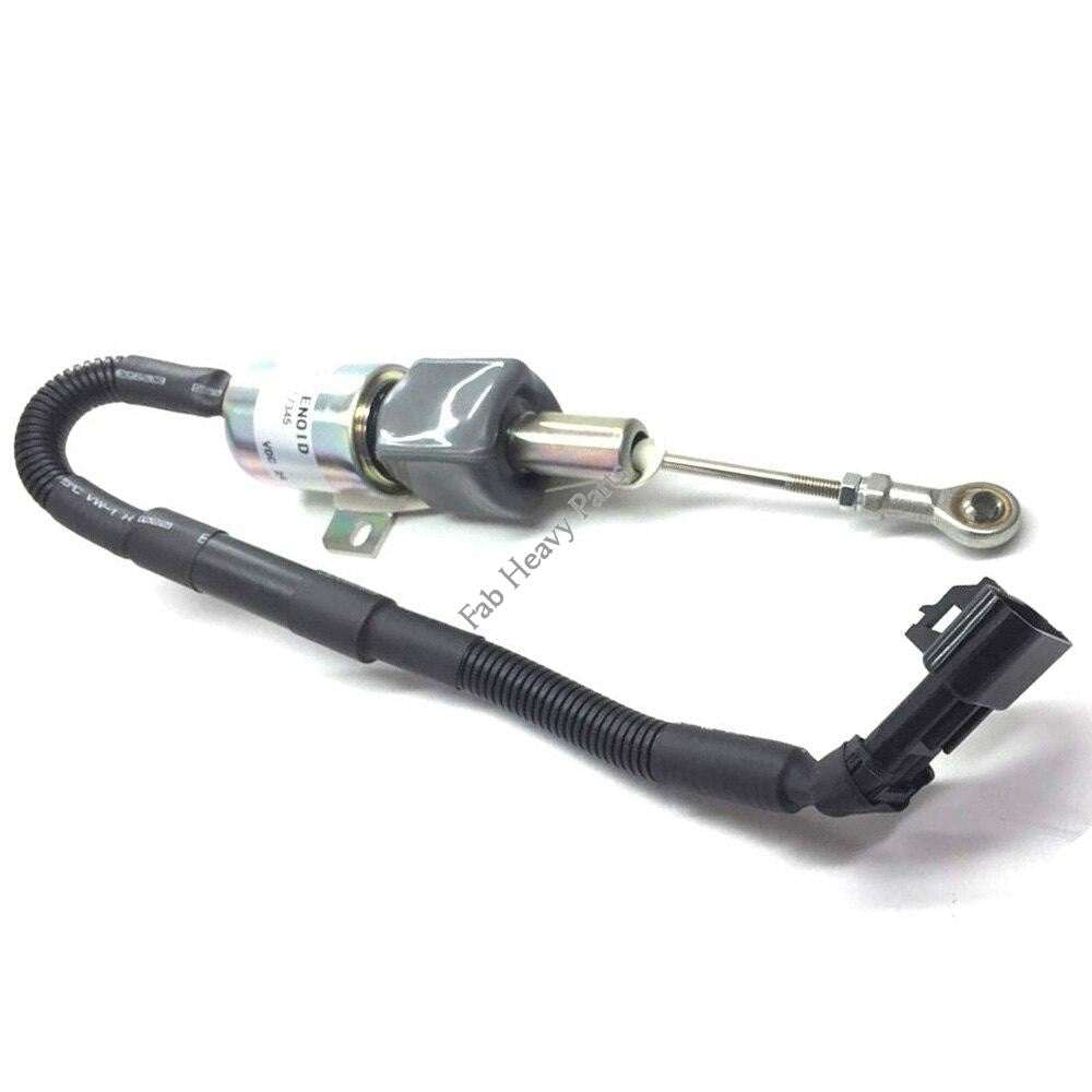 New Fuel Shut Off Solenoid 504017345 F4BE0684M for Kobelco New Holland Excavator