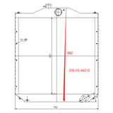 油圧ラジエーターコアアセンブリ206-03-44210コマツPC220-3エンジン6D105の適合