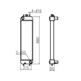 Sopii Case Excavator CX75SR CX80 Hydraulijäähdyttimen ydinkokoonpanoon LN00108
