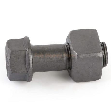 M16*45mm Track Shoe Bolt Chain Bolt with Nuts for Volvo CAT Fits Case Kobelco Fits Komatsu Hitachi Doosan JD Excavator Loader - Pack of 50 - Fab Heavy Parts