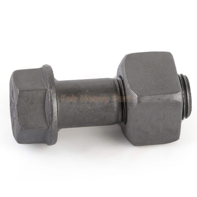 M16*45mm Track Shoe Bolt Chain Bolt with Nuts for Volvo CAT Fits Case Kobelco Fits Komatsu Hitachi Doosan JD Excavator Loader - Pack of 50 - Fab Heavy Parts