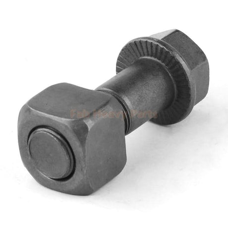 M16*48mm Track Shoe Bolt Chain Bolt with Nuts for Volvo CAT Fits Case Kobelco Fits Komatsu Hitachi Doosan JD Excavator Loader - Pack of 50 - Fab Heavy Parts