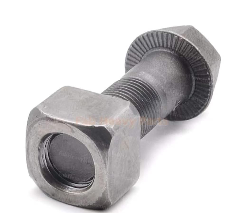 M18*56mm Track Shoe Bolt Chain Bolt with Nuts for Volvo CAT Fits Case Kobelco Fits Komatsu JD Excavator Loader - Pack of 120 - Fab Heavy Parts