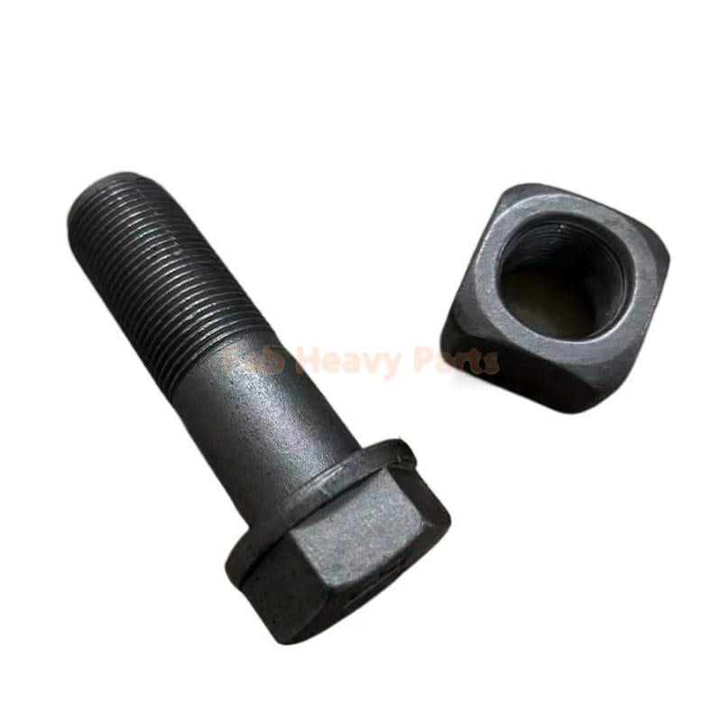 M22*70mm Track Shoe Bolt Chain Bolt with Nuts for Volvo CAT Fits Case Kobelco Fits Komatsu JD Excavator Backhoe Loader Tractor - Pack of 50 - Fab Heavy Parts