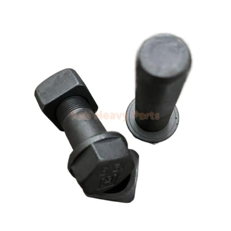 M22*70mm Track Shoe Bolt Chain Bolt with Nuts for Volvo CAT Fits Case Kobelco Fits Komatsu JD Excavator Backhoe Loader Tractor - Pack of 50 - Fab Heavy Parts