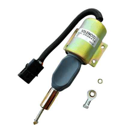New 12V Shut off Solenoid SA - 4257 - 12, 3926411 Fits Cummins 6CT Engine Hitachi Excavator - Fab Heavy Parts