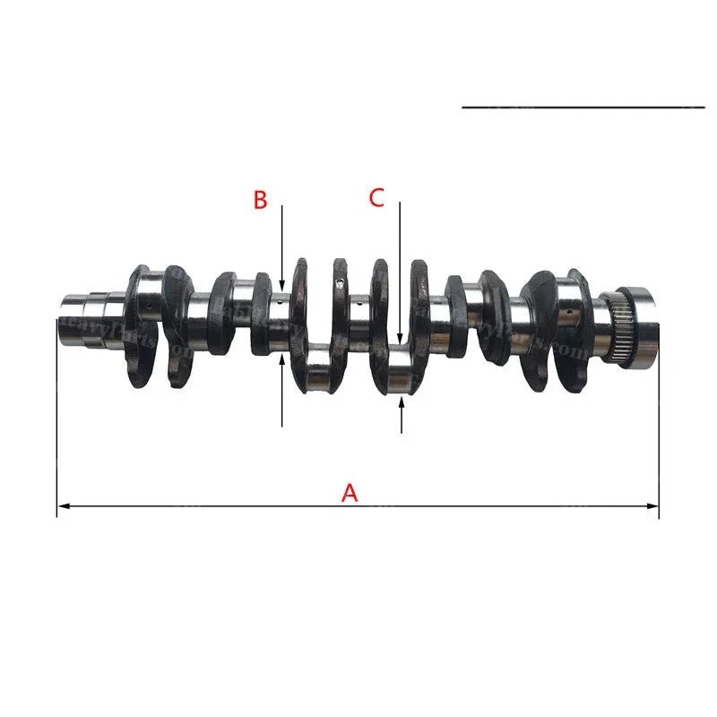 New Crankshaft 04502707 for Volvo Engine D6E - Fab Heavy Parts