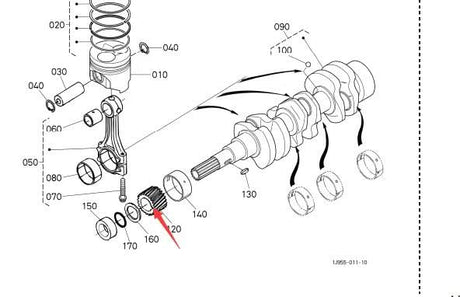 New D902 Engine Crankshaft Gear for Kubota B BX Series Tractor RTV900 KX41 - 3 - Fab Heavy Parts