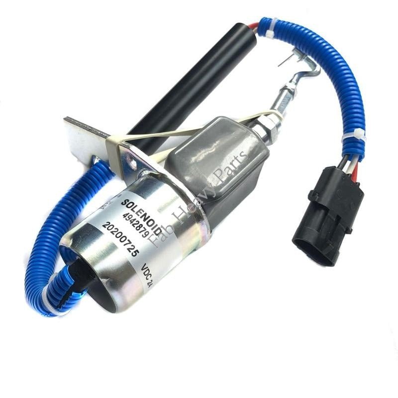 New Fits Cummins Engine Stop Solenoid Fuel Shutoff 4942879 D59 - 002 - 01A 5295567 Replacement, Warranty 1 Year - Fab Heavy Parts