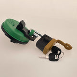 New Fuel Cap 142 - 8828 1428828 with Padlock 246 - 2641 2462641 and Key Fits for Caterpillar 289C 289C2 289D 299C 299D - Fab Heavy Parts