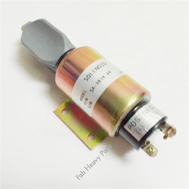 New Fuel Stop Solenoid SA - 3838 - 24 2003 - 24E7U1B1S2A Fits for Cummins 6BT 5.9L Diesel Engine - Fab Heavy Parts