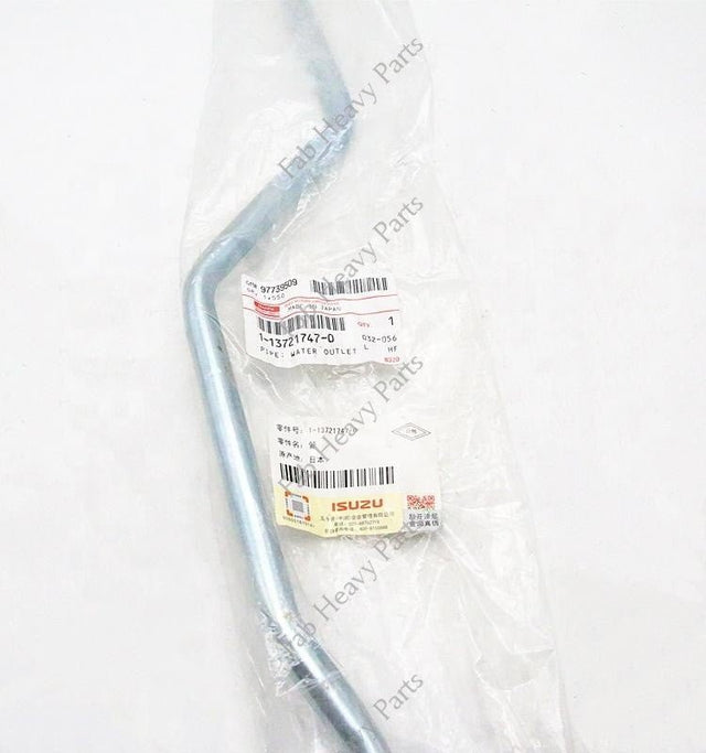 New Genuine Turbocharger Water Outlet pipe Assembly 1 - 13721747 - 0 1137217470 for Isuzu Y9F - Fab Heavy Parts