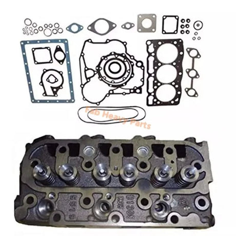 New Kubota D1005 Complete Cylinder Head Ass'y and Full Engine Gasket Kit - Fab Heavy Parts