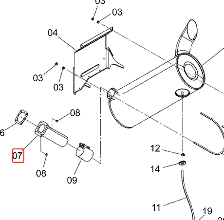 New Muffler Exhaust Pipe 8098300 Aftermarket for Hitachi ZX200 - 3 ZX210 - 3 ZX190 - 3 ZX170 - 3 Excavator - Fab Heavy Parts
