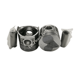 New V1512 Engine Piston Set 4 Pieces w/ Pin &Clip for Kubota Tractor - Fab Heavy Parts