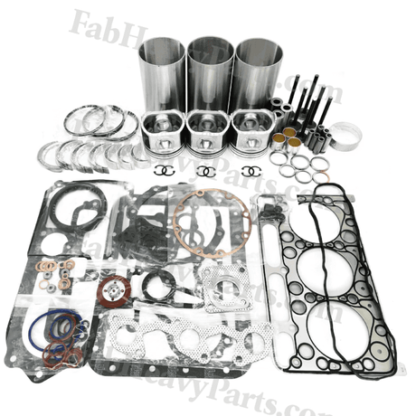 Overhaul Rebuild Kit for Mitsubishi K3D Engine Generator Excavator Digger Loader Tractor - Fab Heavy Parts