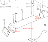 マフラー排気パイプ7023241日立のためのアフターマーケットEX200-2 EX200-3掘削機